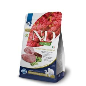 Farmina N&D Quinoa Weight Management w/ Lamb, Quinoa, Broccoli & Asparagus Recipe Adult All Medium & Maxi Dog Food