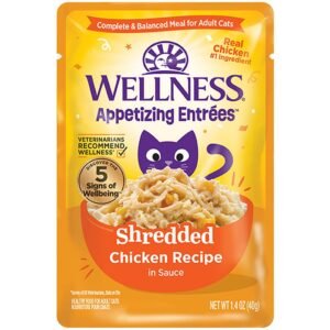 Wellness Appetizing Entrées Shredded Chicken Recipe in Sauce Adult Wet Cat Food