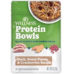 Wellness Protein Bowls Duck, Sweet Potato & Cranberries Recipe Adult Whole Meat Wet Dog Food
