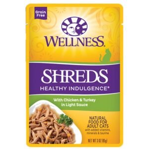 Wellness Shreds w/ Chicken & Turkey in Light Sauce Adult Wet Cat Food