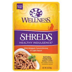 Wellness Shreds w/ Skipjack Tuna & Shrimp in Light Sauce Adult Wet Cat Food