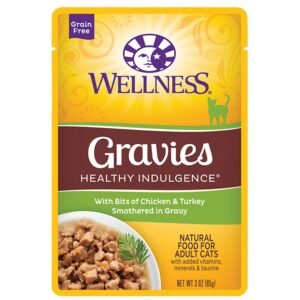 Wellness Gravies w/ Bits of Chicken & Turkey Smothered in Gravy Adult Wet Cat Food