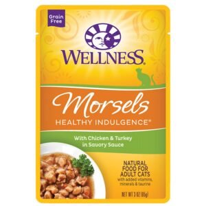 Wellness Morsels w/ Chicken & Turkey in Savory Sauce Adult Wet Cat Food