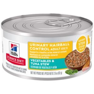 Hill's Science Diet Urinary Hairball Control Vegetables & Tuna Stew Adult Premium Canned Cat Food