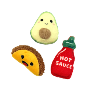 Fog City Pet Southwest Snack Pack Trio Plush Catnip Cat Toys, 3-Pack