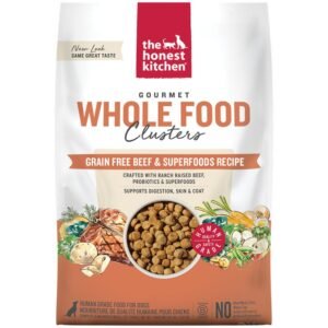 The Honest Kitchen Gourmet Whole Food Clusters Grain Free Beef & Superfoods Recipe Dry Dog Food