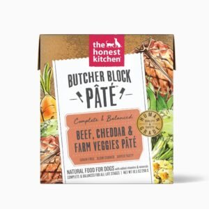 The Honest Kitchen Butcher Block Pate Beef, Cheddar & Farm Veggies Wet Dog Food
