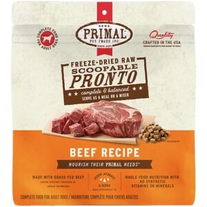 Primal Freeze-Dried Raw Scoopable Pronto Beef Recipe Adult Dog Food