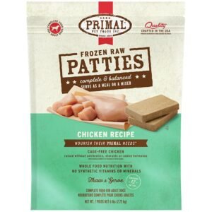 Primal Raw Frozen Canine Patties Chicken Formula Dog Food
