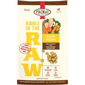 Primal Kibble In The Raw Puppy Chicken & Pork Recipe Kibble-Sized Bites Freeze-Dried Raw Dog Food