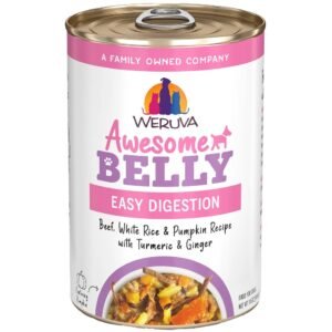 Weruva Awesome Belly Easy Digestion Beef, White Rice & Pumpkin Recipe w/ Turmeric & Ginger Canned Dog Food