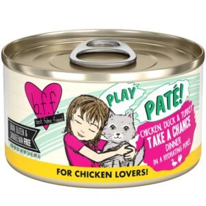 Weruva BFF Play Paté! Chicken, Duck & Turkey Take a Chance Dinner in a Hydrating Purée Canned Cat Food