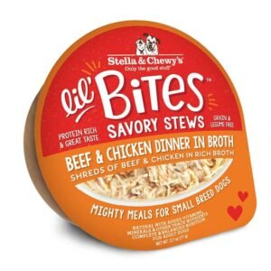Stella & Chewy's Lil' Bites Savory Stews Beef & Chicken Dinner in Broth Wet Dog Food