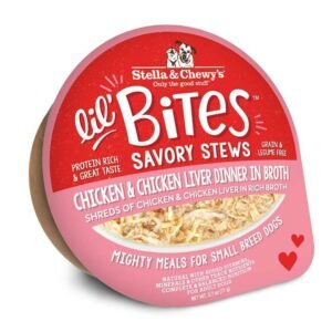 Stella & Chewy's Lil' Bites Savory Stews Chicken & Chicken Liver Dinner in Broth Wet Dog Food