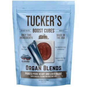 Tucker's Boost Cubes Organ Blends Pureed Pork Heart & Liver Blend Frozen Dog & Cat Meal Topper