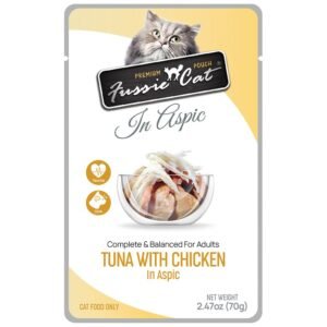 Fussie Cat Premium Pouch Tuna w/ Chicken in Aspic Wet Adult Cat Food