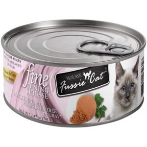 Fussie Cat Fine Dining Mousse Mackerel w/ Pumpkin Entrée in Gravy Canned Cat Food