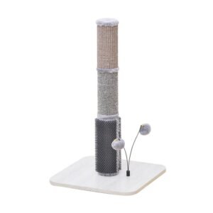 PetPals Cat Scratching Post w/ Rubber Massager & Teasing Toys