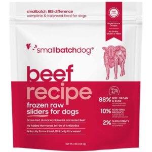 Smallbatch Beef Recipe Sliders Raw Frozen Dog Food