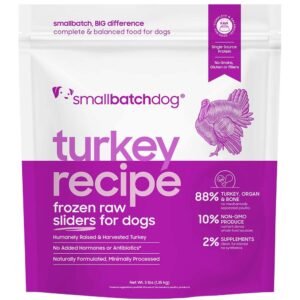 Smallbatch Turkey Recipe Sliders Raw Frozen Dog Food