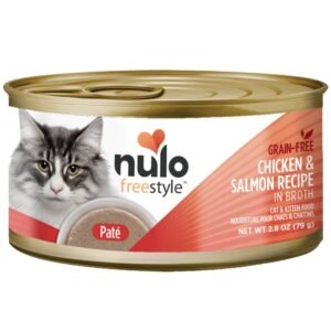 Nulo Freestyle Paté Chicken & Salmon Recipe in Broth Kitten & Adult Canned Cat Food