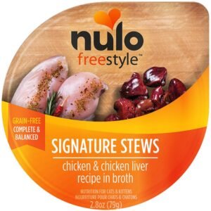 Nulo Freestyle Signature Stews Chicken & Chicken Liver Recipe in Broth Kitten & Adult Wet Cat Food