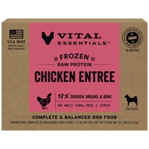 Vital Essentials Chicken Entrée Frozen Raw Patties Dog Food