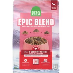 Open Farm Epic Blend Ancient Grains Beef & Superfood Recipe Oven Baked Dry Dog Food