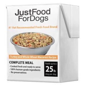 JustFoodforDogs Pantry Fresh Turkey & Whole Wheat Macaroni Recipe Gently Cooked Dog Food