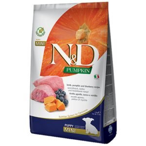 Farmina N&D Pumpkin Lamb, Pumpkin & Blueberry Recipe Puppy Mini Kibble Dry Dog Food