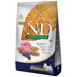 Farmina N&D Ancestral Grain Lamb, Spelt, Oats & Blueberry Recipe Adult Mini Kibble Dry Dog Food