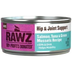 RAWZ Hip & Joint Support Salmon, Tuna & Green Mussels Recipe Canned Cat Food