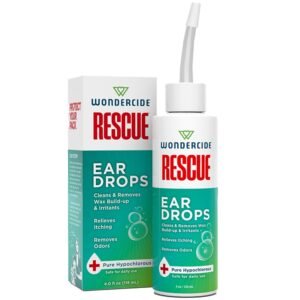 Wondercide Rescue Ear Drops w/ Pure Hypochlorous for Dogs & Cats