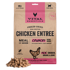 Vital Essentials Freeze-Dried Raw Chicken Entrée Crunchy Mini Nibs Cat Food