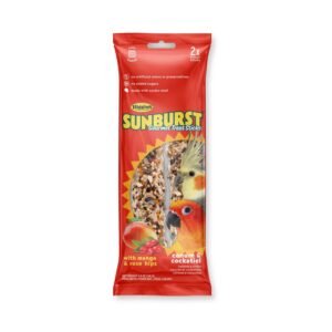 Higgins Sunburst Gourmet Conure & Cockatiel Treat Sticks With Mango & Rose Hips, 4.9-Oz