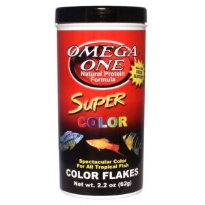 Omega One Super Color Flakes Fish Food, 2.2-Oz